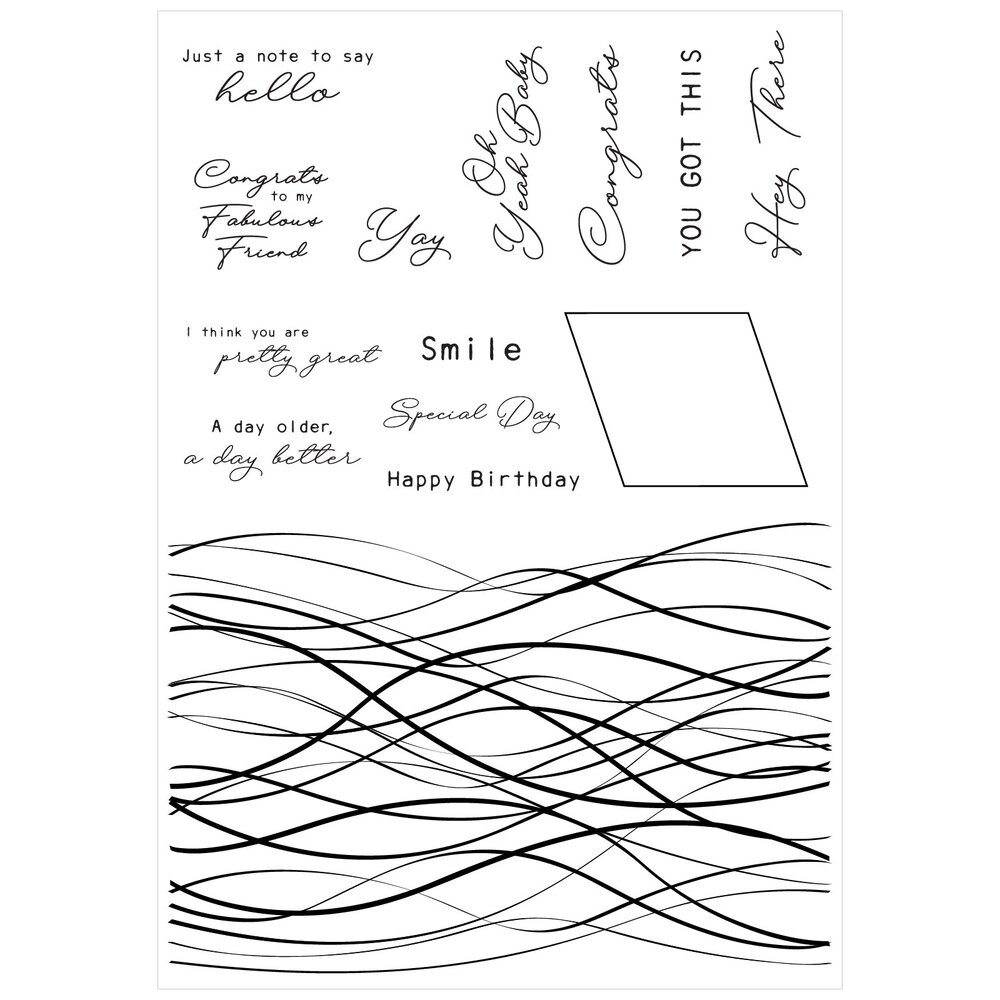 Sizzix Framelits Die w/Stamps by Stacey Park Creative Coordinations, Live Wire (14+1pcs) (666824)