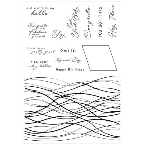 Sizzix Framelits Die w/Stamps by Stacey Park Creative Coordinations, Live Wire (14+1pcs) (666824)