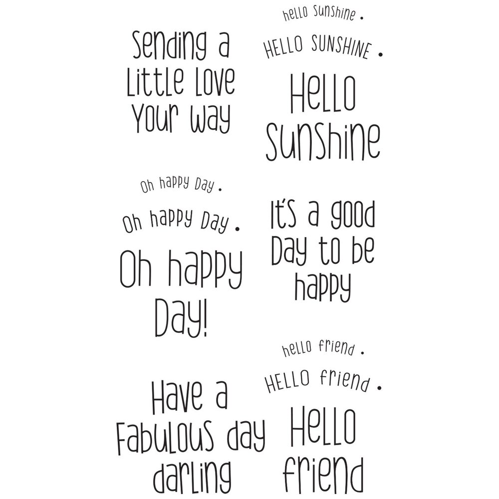 Sizzix Clear Stamps by Lisa Jones Sending a Little Love Set (12pcs) (666883)