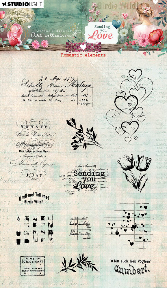 Studio Light Sending You Love Clear Stamps Romantic Elements (JMA-SYL-STAMP799) (DISCONTINUED) Studio Light Sending You Love Clear Stamps Romantic Elements (JMA-SYL-STAMP799) (DISCONTINUED)