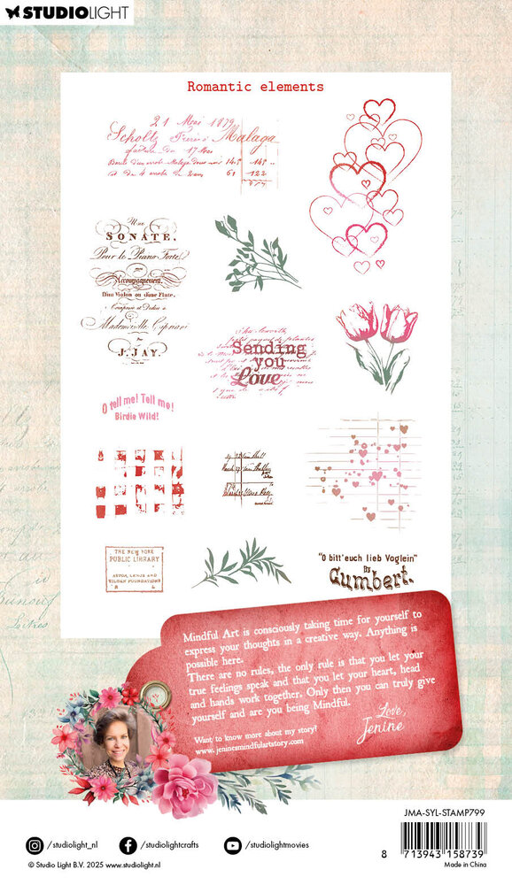 Studio Light Sending You Love Clear Stamps Romantic Elements (JMA-SYL-STAMP799) (DISCONTINUED) Studio Light Sending You Love Clear Stamps Romantic Elements (JMA-SYL-STAMP799) (DISCONTINUED)
