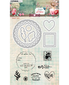 Studio Light Sending You Love Stamp and Cutting Dies Heart ATC (JMA-SYL-SCD92) (DISCONTINUED)