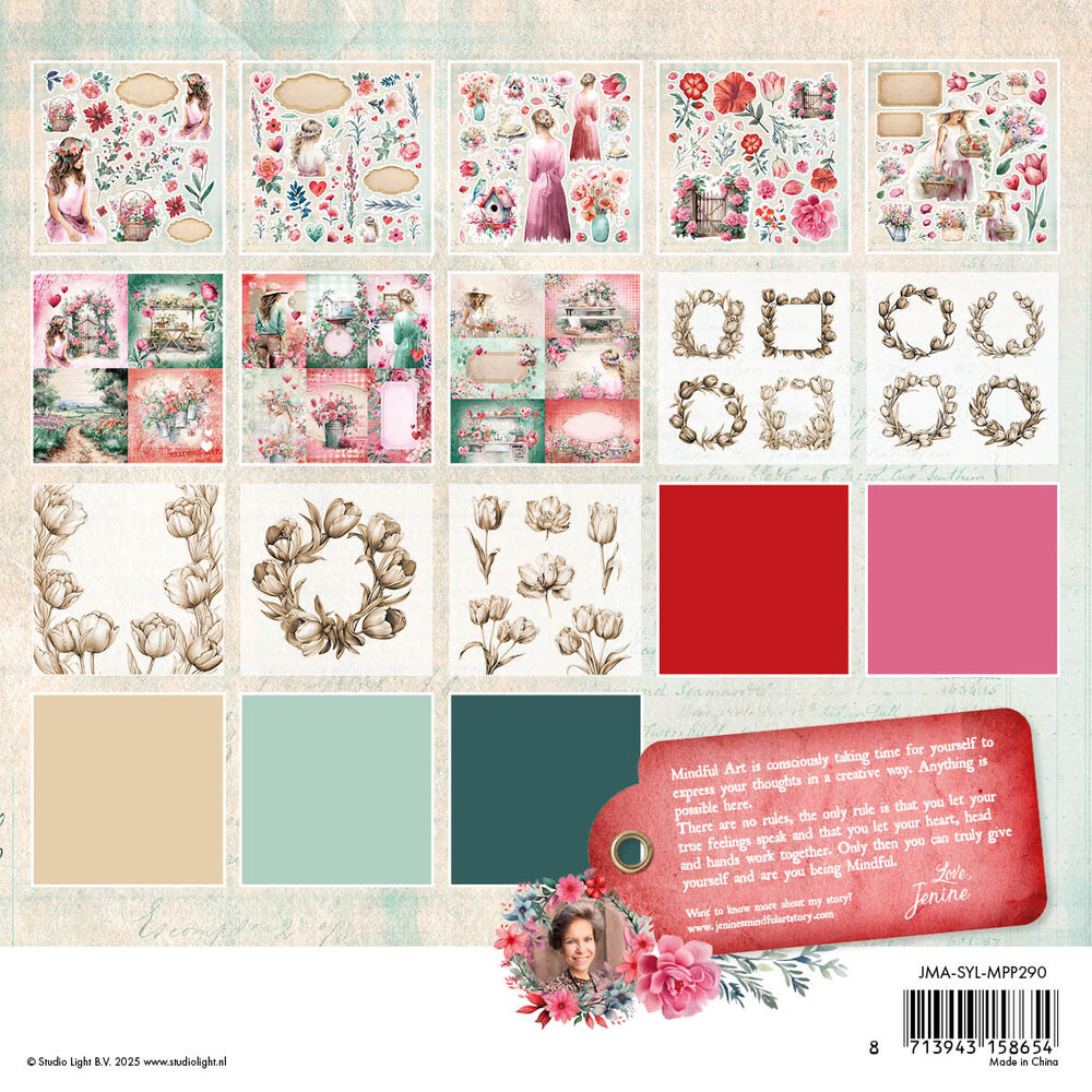 Studio Light Sending You Love 8x8 Inch Mixed Paper Pad (JMA-SYL-MPP290) (DISCONTINUED)