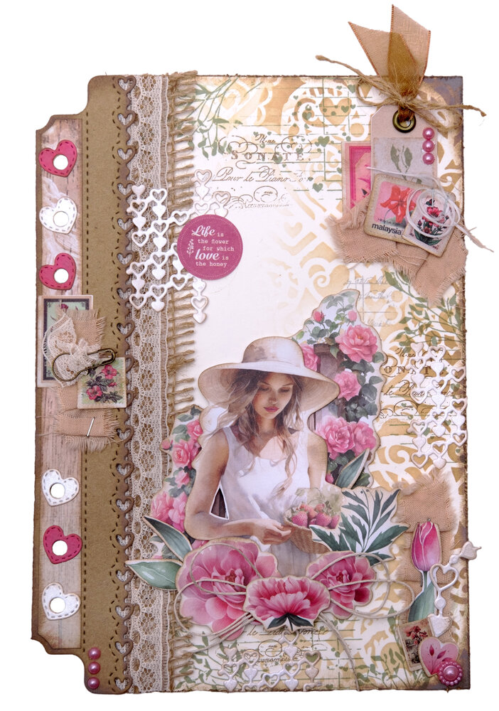 Studio Light Sending You Love Mask Heart Damask (JMA-SYL-MASK316) (DISCONTINUED)