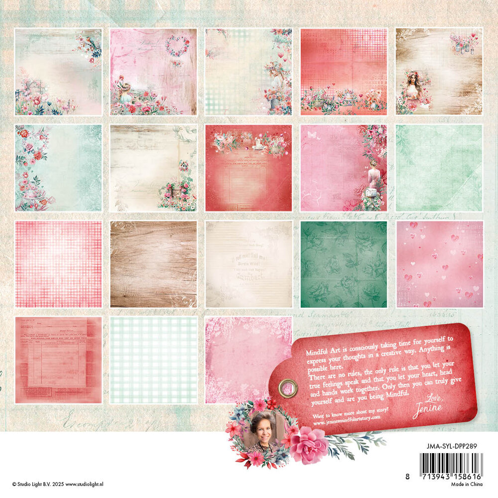 Studio Light Sending You Love 8x8 Inch Backgrounds Paper Pad (JMA-SYL-DPP289) (DISCONTINUED)