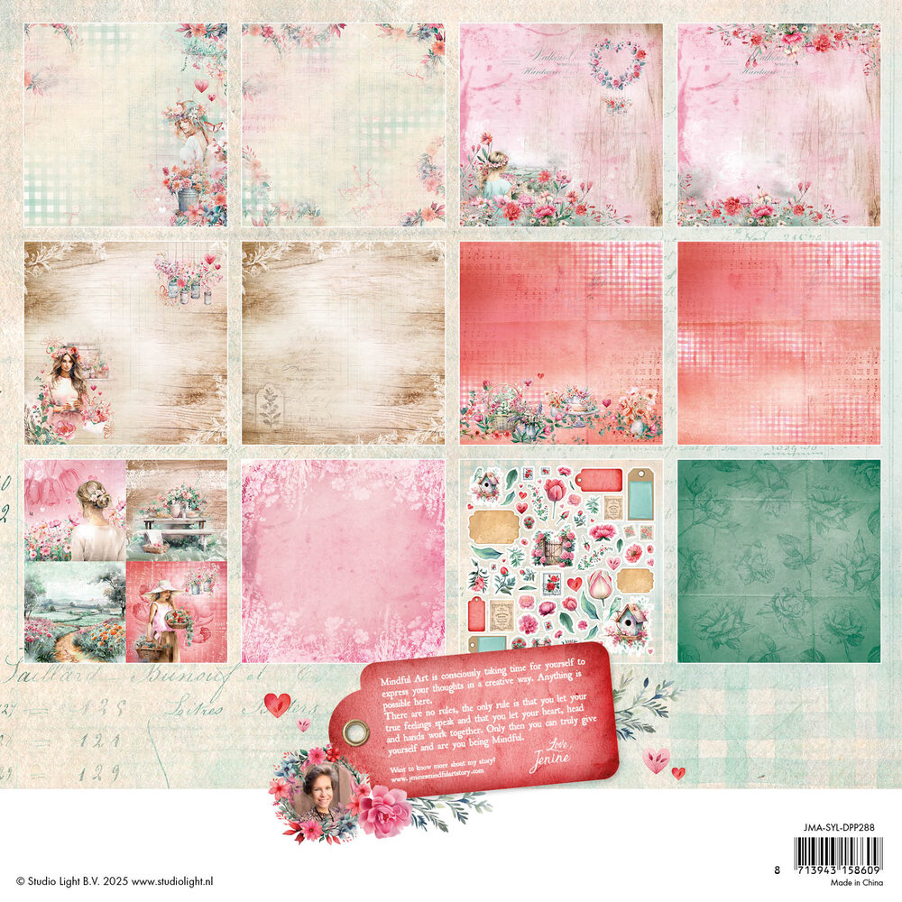 Studio Light Sending You Love 12x12 Inch Scrapbooking Paper Pad (JMA-SYL-DPP288) (DISCONTINUED)