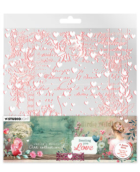 Studio Light Sending You Love 8x8 Inch Acetate Sheets Soft Red & White (JMA-SYL-ACS12) (DISCONTINUED)