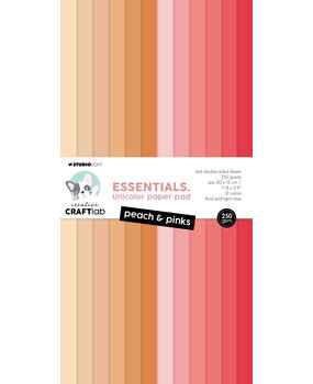 Creative Craftlab Peach & Pinks Essentials Unicolor Paper Pad (CCL-ES-UPP292) (DISCONTINUED)