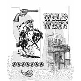Stampers Anonymous Wild West Tim Holtz Cling Stamps (CMS109)