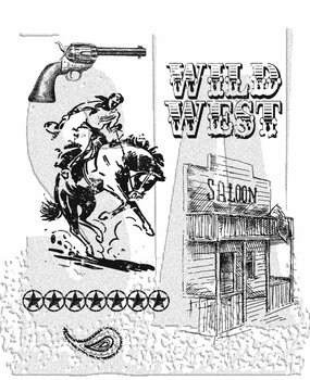 Stampers Anonymous Wild West Tim Holtz Cling Stamps (CMS109)
