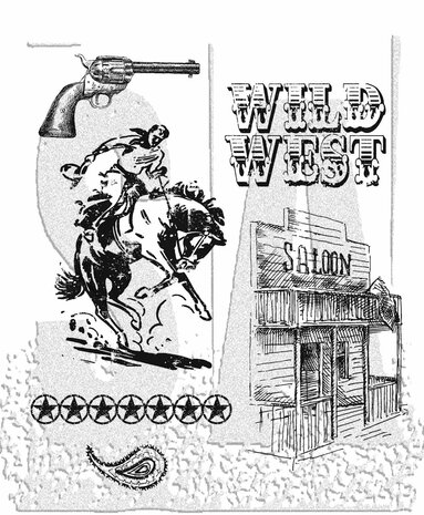 Stampers Anonymous Wild West Tim Holtz Cling Stamps (CMS109) Stampers Anonymous Wild West Tim Holtz Cling Stamps (CMS109)