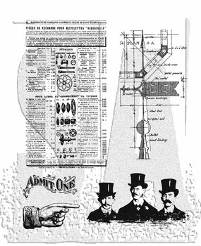 Stampers Anonymous Steampunk Tim Holtz Cling Stamps (CMS107)
