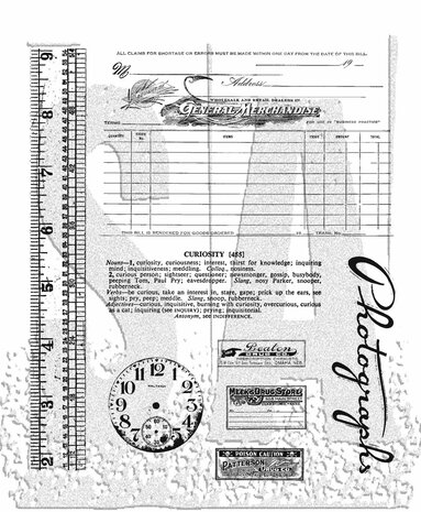 Stampers Anonymous Curiosities Tim Holtz Cling Stamps (CMS104) Stampers Anonymous Curiosities Tim Holtz Cling Stamps (CMS104)