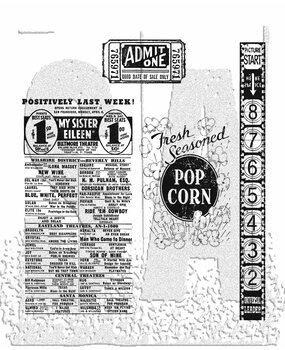 Stampers Anonymous At The Movies Tim Holtz Cling Stamps (CMS081)