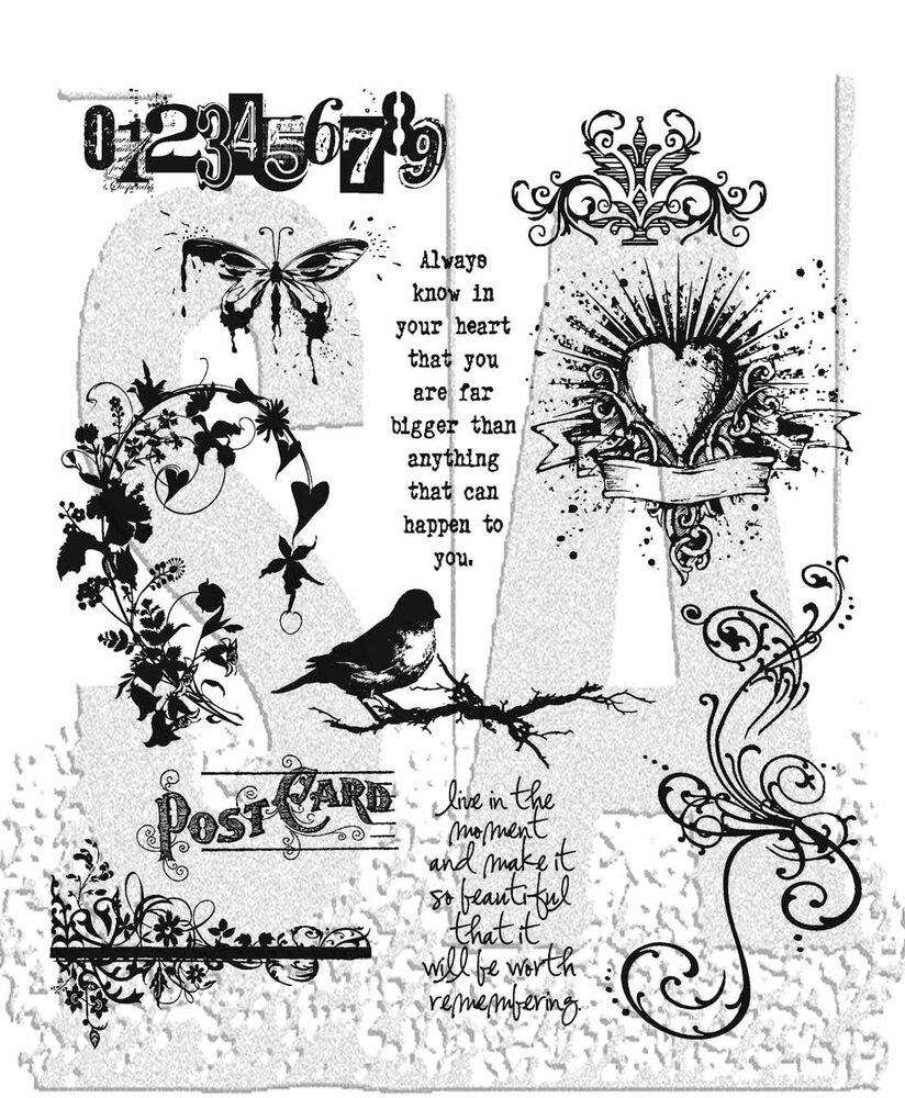 Stampers Anonymous Urban Chic Tim Holtz Cling Stamps (CMS086) Stampers Anonymous Urban Chic Tim Holtz Cling Stamps (CMS086)