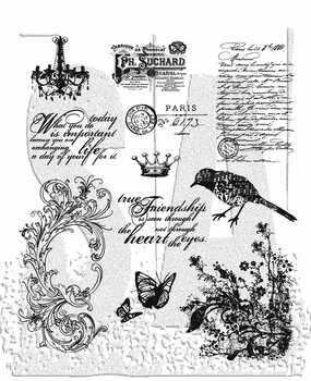 Stampers Anonymous Shabby French Tim Holtz Cling Stamps (CMS087)