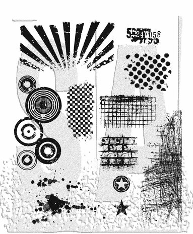 Stampers Anonymous Bitty Grunge Tim Holtz Cling Stamps (CMS089) Stampers Anonymous Bitty Grunge Tim Holtz Cling Stamps (CMS089)