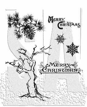 Stampers Anonymous Winter Sketchbook Tim Holtz Cling Stamps (CMS094)