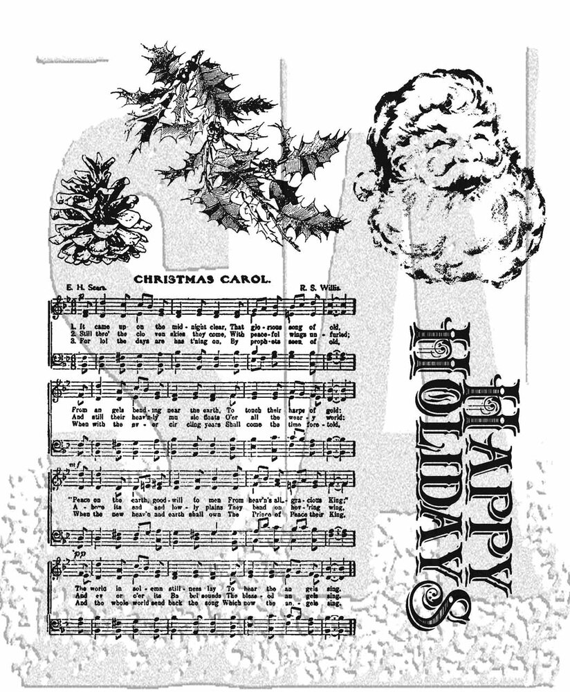 Stampers Anonymous Holiday Wishes Tim Holtz Cling Stamps (CMS095) Stampers Anonymous Holiday Wishes Tim Holtz Cling Stamps (CMS095)