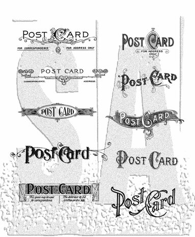 Stampers Anonymous Postcards Tim Holtz Cling Stamps (CMS099) Stampers Anonymous Postcards Tim Holtz Cling Stamps (CMS099)