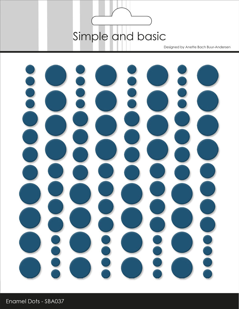 Simple and Basic Adhesive Enamel Dots Jeans Blue (96pcs) (SBA037)