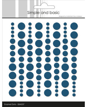 Simple and Basic Adhesive Enamel Dots Jeans Blue (96pcs) (SBA037)