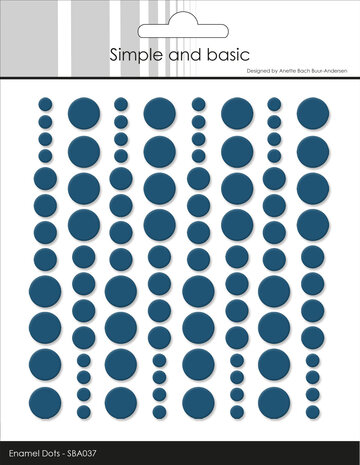 Simple and Basic Adhesive Enamel Dots Jeans Blue (96pcs) (SBA037)