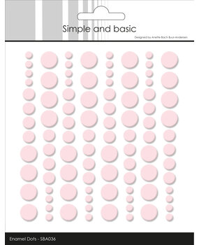 Simple and Basic Adhesive Enamel Dots Light Pink (96pcs) (SBA036)