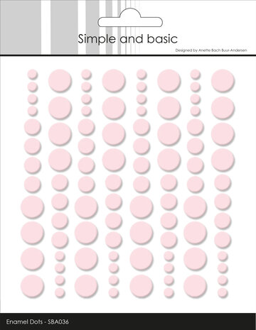 Simple and Basic Adhesive Enamel Dots Light Pink (96pcs) (SBA036)