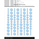 Simple and Basic Adhesive Enamel Dots Medium Blue (96pcs) (SBA038)