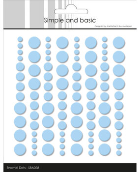 Simple and Basic Adhesive Enamel Dots Medium Blue (96pcs) (SBA038)