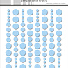 Simple and Basic Adhesive Enamel Dots Medium Blue (96pcs) (SBA038)
