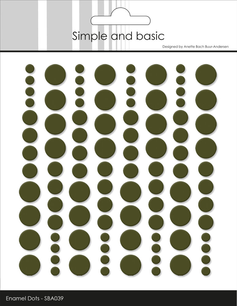 Simple and Basic Adhesive Enamel Dots Moss Green (96pcs) (SBA039)