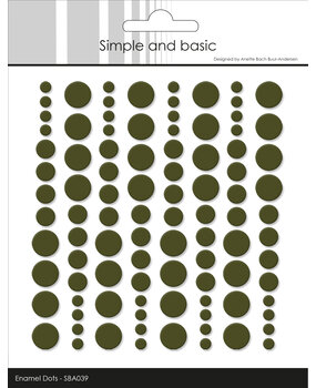 Simple and Basic Adhesive Enamel Dots Moss Green (96pcs) (SBA039)