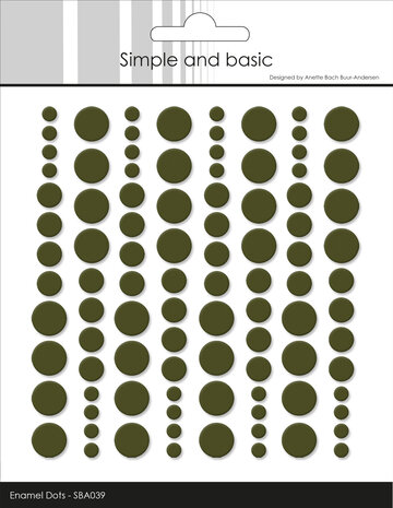 Simple and Basic Adhesive Enamel Dots Moss Green (96pcs) (SBA039)