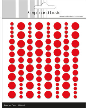 Simple and Basic Adhesive Enamel Dots Pink Red (96pcs) (SBA035)