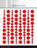 Adhesive Enamel Dots Pink Red (96pcs) (SBA035)