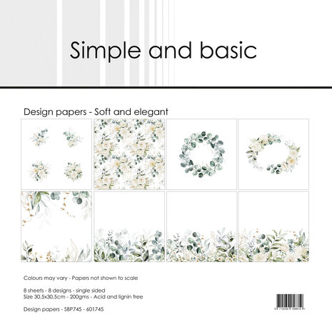 Simple and Basic Paper pad 12x12 Inch Soft and Elegant (SBP745) Simple and Basic Paper pad 12x12 Inch Soft and Elegant (SBP745)