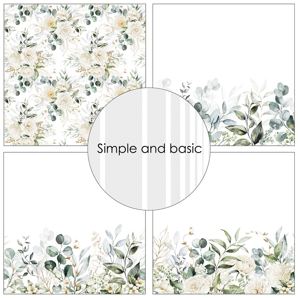 Simple and Basic Paper pad 12x12 Inch Soft and Elegant (SBP745) Simple and Basic Paper pad 12x12 Inch Soft and Elegant (SBP745)