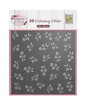 Nellie Snellen 3D Embossing Folder Spring Flowers (EF3D114)