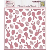 Nellie Snellen Mixed Media Stencil Bunnies And Eggs (MMS4K-086)