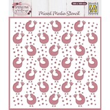 Nellie Snellen Mixed Media Stencil Hugs Chicken (MMS4K-088)