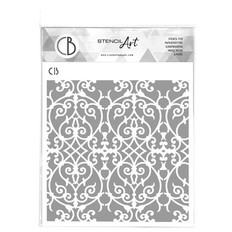Ciao Bella Texture Stencil 8x8 Inch Royal Flourish (MS8-041)