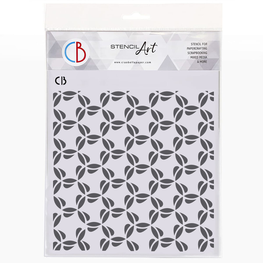 Ciao Bella Texture Stencil 8x8 Inch Retrò (MS8-043)