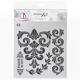 Ciao Bella Texture Stencil 8x8 Inch Heritage (MS8-062)