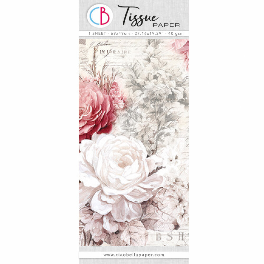 Ciao Bella Tissue Paper 69x49cm Flowers Dreams (HT019) Ciao Bella Tissue Paper 69x49cm Flowers Dreams (HT019)