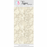 Ciao Bella Tissue Paper 69x49cm Antique Linen Lace (HT002)