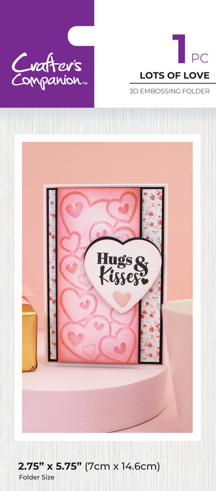 Crafter's Companion Love is in the Air 3D Embossing Folder Lots Of Love (CC-LA-3DEF-LOL)