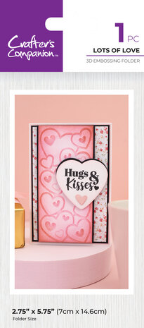 Crafter's Companion Love is in the Air 3D Embossing Folder Lots Of Love (CC-LA-3DEF-LOL)