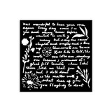 Stamperia Writings Pattern Thick Stencil 12x12cm (KSTDS20) Stamperia Writings Pattern Thick Stencil 12x12cm (KSTDS20)